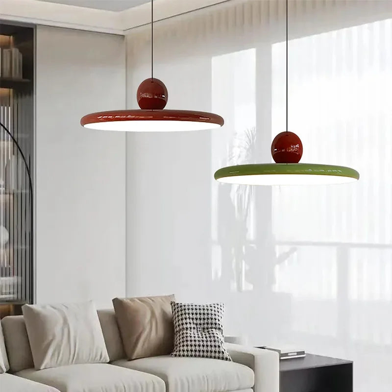 Pendant Ceiling Light Ball Saucer Nordic Mid-Century Retro Colorful Hanging Lamp Living Room Bedroom Dining Kitchen Gift