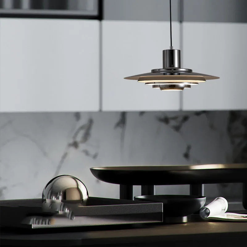 Pendant Ceiling Light Aluminum Contemporary Metal Minimalist Hanging Lamp Living Room Bedroom Dining Kitchen Office Gift