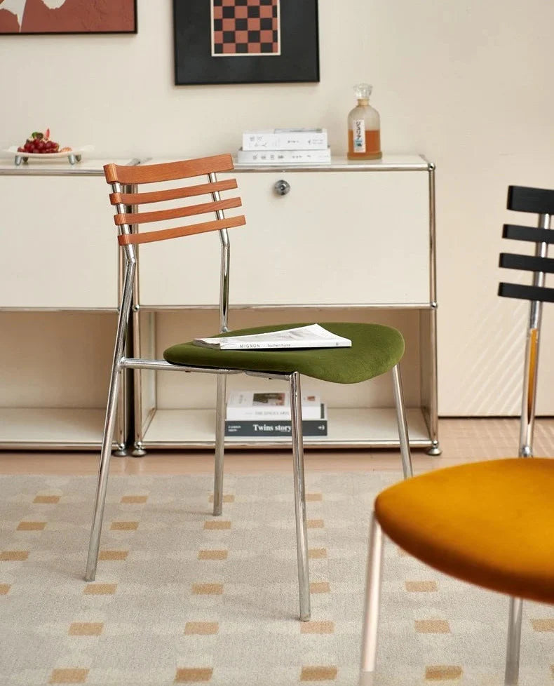 Dining Chair Wood Backrest MCM Mid-Century Nordic Contemporary Kitchen Office Living Room Home Furniture Housewarming Gift