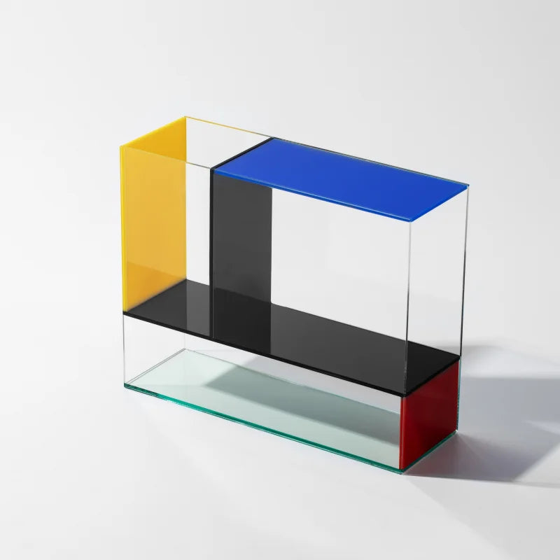Vase Acrylic Color Block Contemporary Retro Organizer Shelf Desk Living Room Bedroom Office Kitchen Home Decor Gift Housewarming Unique