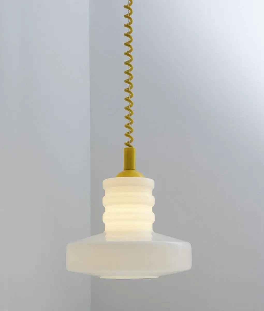 Pendant Ceiling Light Coil-Line Geometric Retro Contemporary Nordic Colorful Hanging Lamp Living Room Bedroom Kitchen Gift