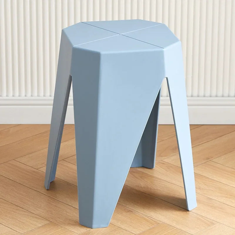 Dining Chair Stool Origami Eco-Mold Recycled ABS Nordic Retro Colorful Kitchen Office Home Furniture Housewarming Gift Dining