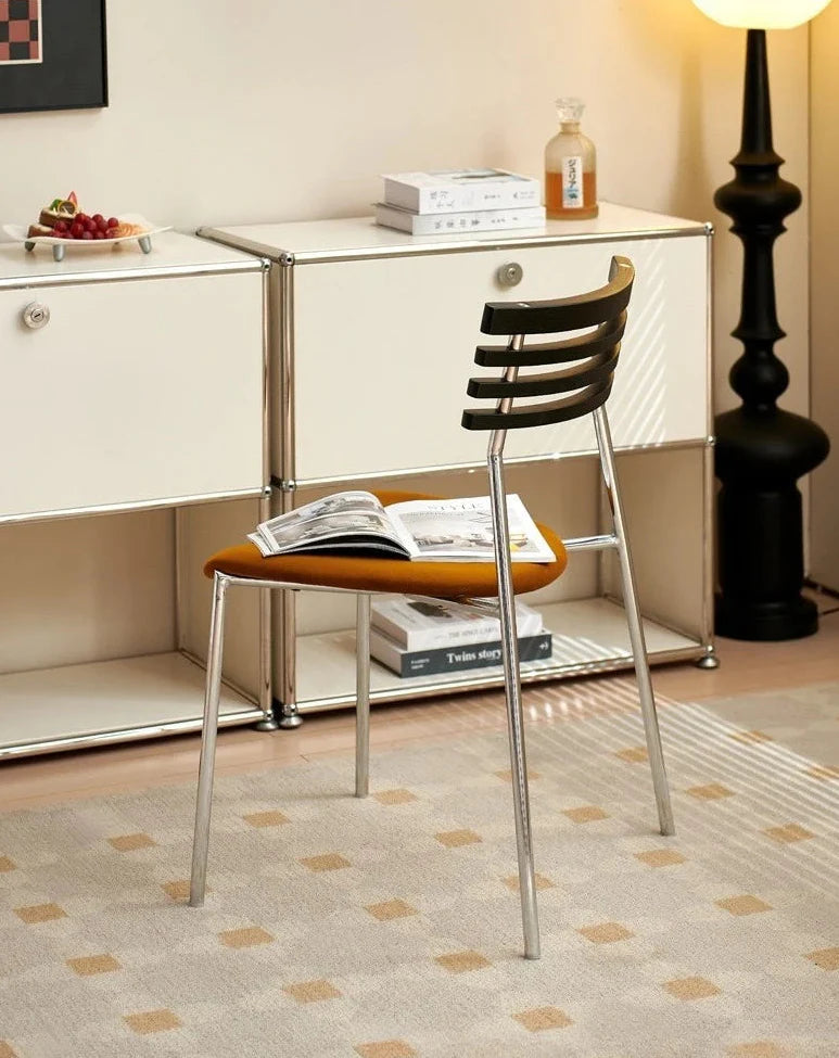 Dining Chair Wood Backrest MCM Mid-Century Nordic Contemporary Kitchen Office Living Room Home Furniture Housewarming Gift