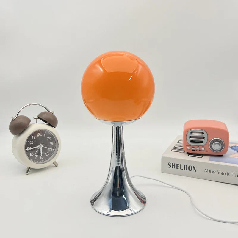 Table Lamp Colored Glass Ball Retro Contemporary Minimalist Bedroom Living Room Office Shelf Desk Home Decor Unique Gift