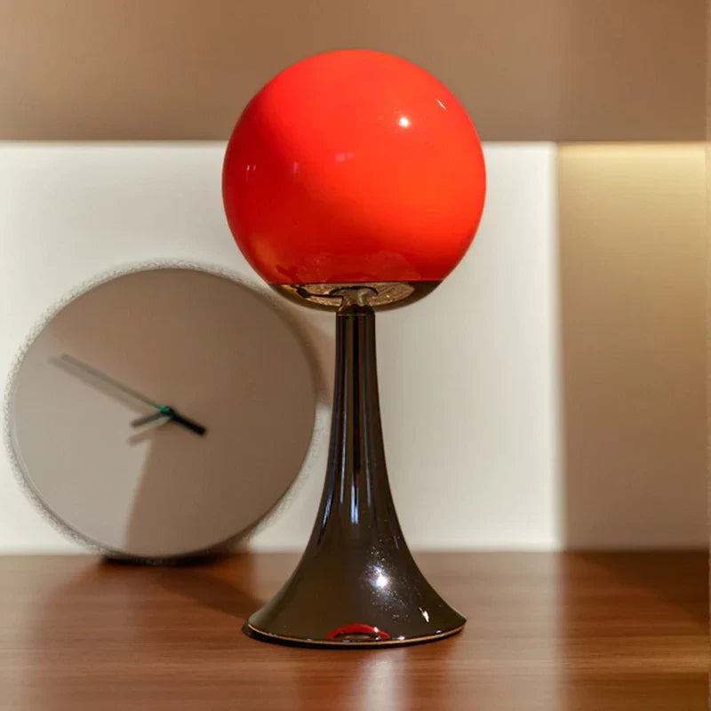 Table Lamp Colored Glass Ball Retro Contemporary Minimalist Bedroom Living Room Office Shelf Desk Home Decor Unique Gift