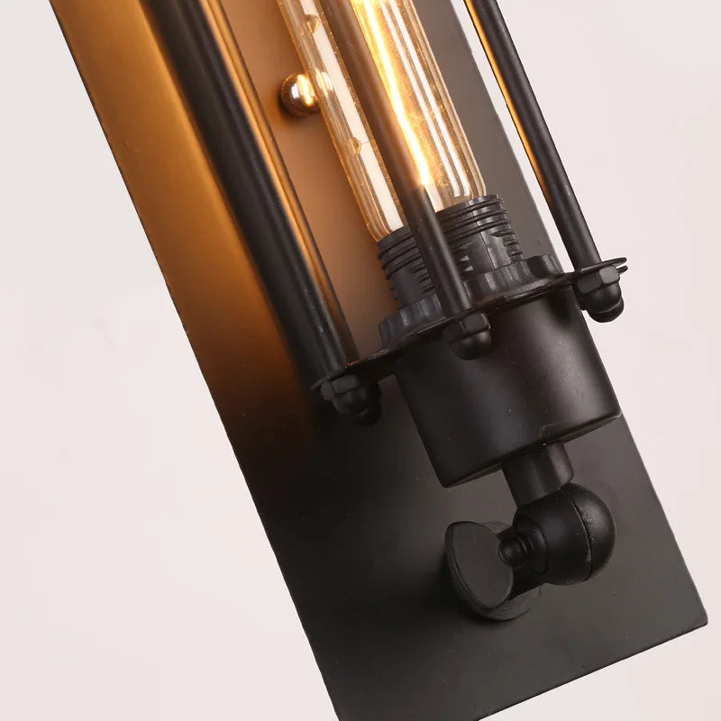 Wall Lamp Lantern Retro Industrial Vintage Fixture Light Bedroom Living Room Office Hallway Entryway Home Decor Gift Housewarming