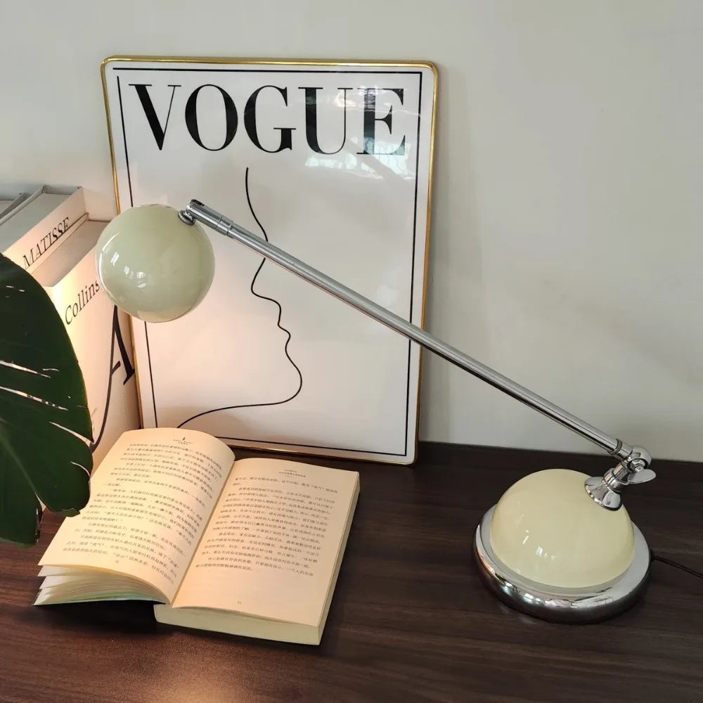 Table Lamp Rotating Ball Minimalist Retro Contemporary Mid-Century Dimmable Bedroom Living Room Office Shelf Home Decor Gift
