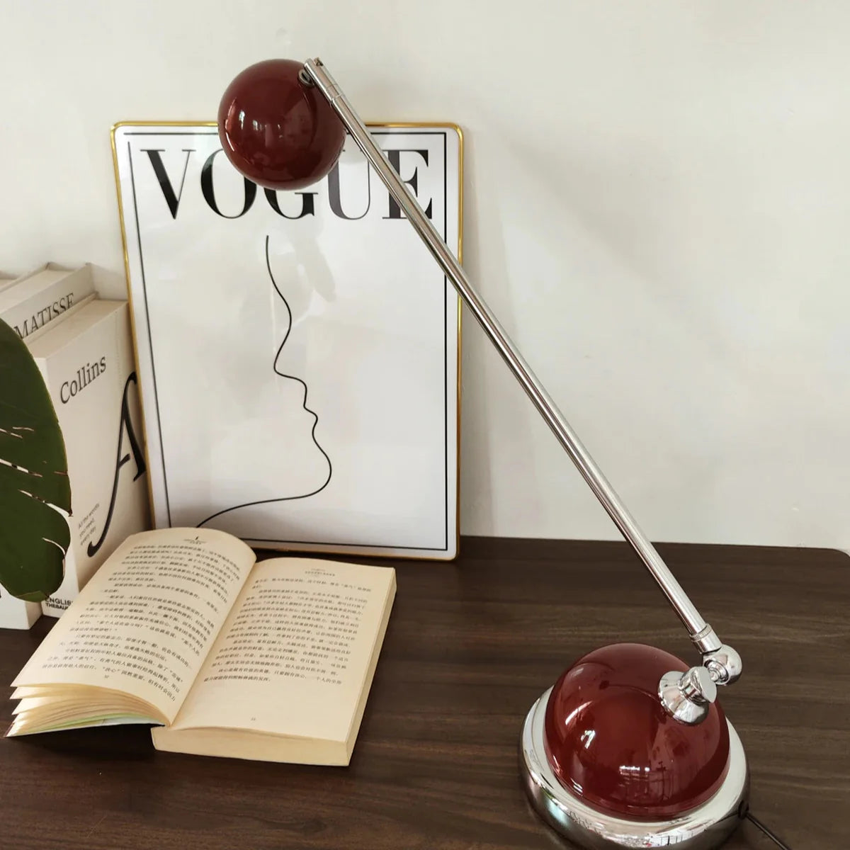 Table Lamp Rotating Ball Minimalist Retro Contemporary Mid-Century Dimmable Bedroom Living Room Office Shelf Home Decor Gift