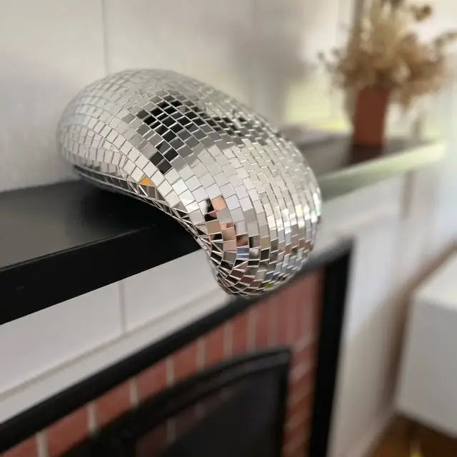 Ornament Sculpture Melting Disco Ball Retro Novelty Shelf Desk Office Living Room Bedroom Home Decor Housewarming Gift Unique Decor