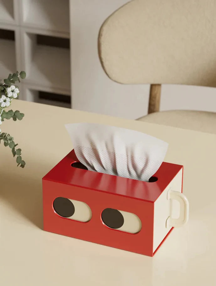 Tissue Holder Face Humor Retro Novelty Funny Game Room Desk Office Shelf Home Contemporary Unique Housewarming Decor Gift