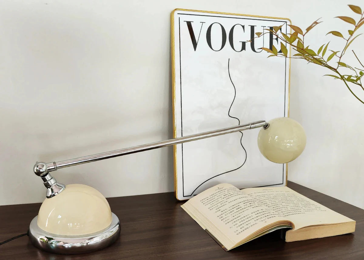 Table Lamp Rotating Ball Minimalist Retro Contemporary Mid-Century Dimmable Bedroom Living Room Office Shelf Home Decor Gift