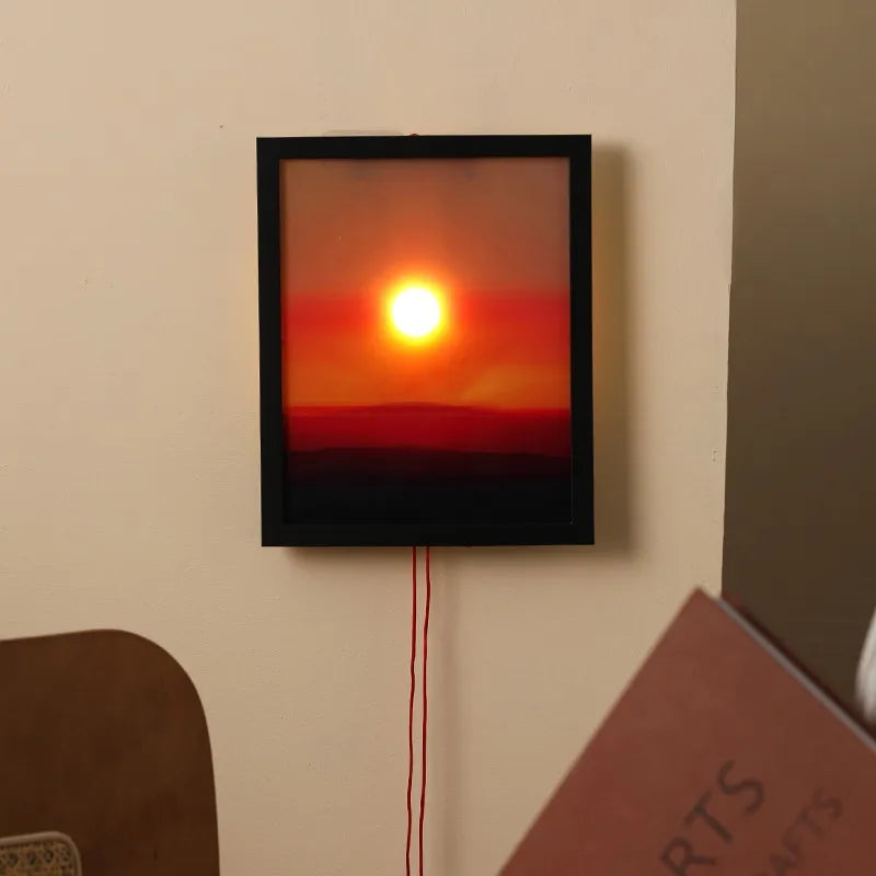 Wall Lamp Rising Falling Sun Interactive Light Novelty Humor Bedroom Living Room Office Home Decor Unique Housewarming Gift