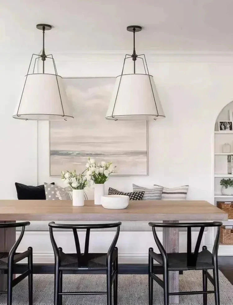 Pendant Ceiling Light Vintage Cloth Fabric Contemporary Hanging Lamp Living Room Bedroom Dining Kitchen Office Home Gift