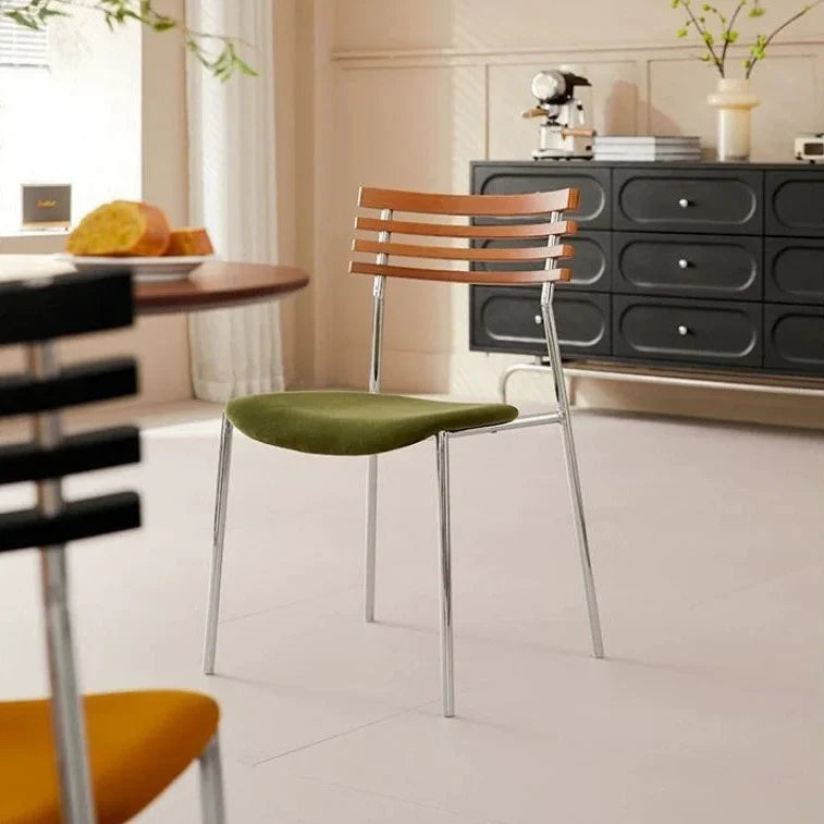 Dining Chair Wood Backrest MCM Mid-Century Nordic Contemporary Kitchen Office Living Room Home Furniture Housewarming Gift