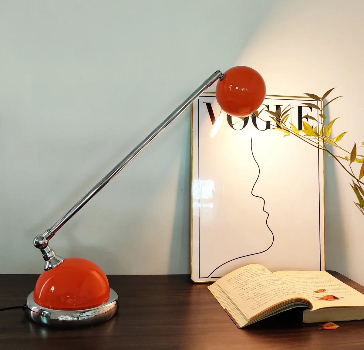 Table Lamp Rotating Ball Minimalist Retro Contemporary Mid-Century Dimmable Bedroom Living Room Office Shelf Home Decor Gift