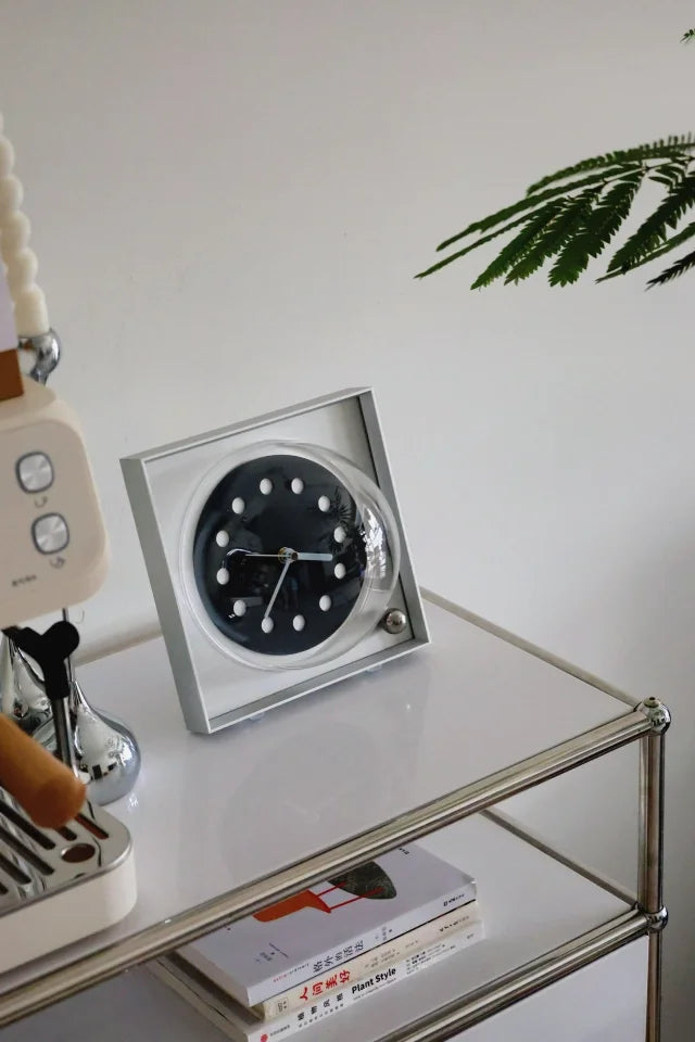 Wall Clock Desk Clock Square Bauhaus Industrial Mid-Century Nordic Retro Contemporary Living Room Office Bedroom Home Gift