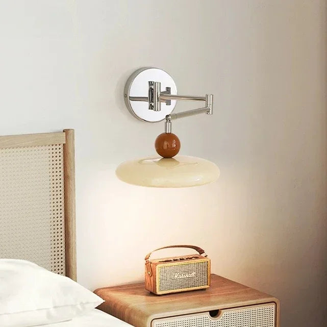 Wall Lamp Plug-in Ball Top Folding Nordic Mid-Century Retro Vintage Bedroom Living Room Office Reading Home Decor Gift Gift