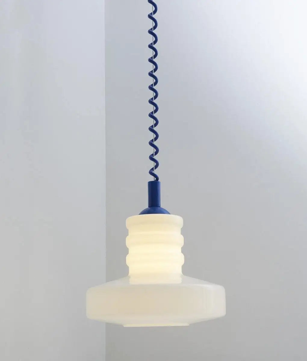 Pendant Ceiling Light Coil-Line Geometric Retro Contemporary Nordic Colorful Hanging Lamp Living Room Bedroom Kitchen Gift