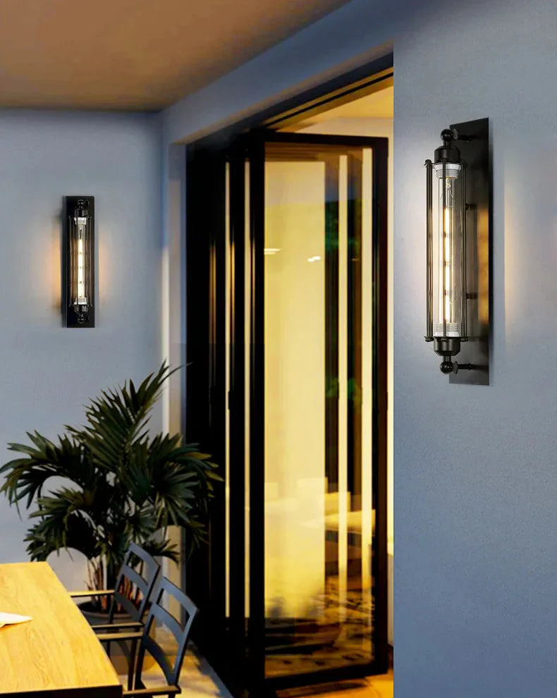 Wall Lamp Lantern Retro Industrial Vintage Fixture Light Bedroom Living Room Office Hallway Entryway Home Decor Gift Housewarming