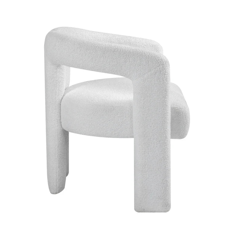 Lounge Chair Open Back Teddy Fabric Contemporary Couch Furniture Kitchen Living Room Bedroom Reading Home Furniture Gift
