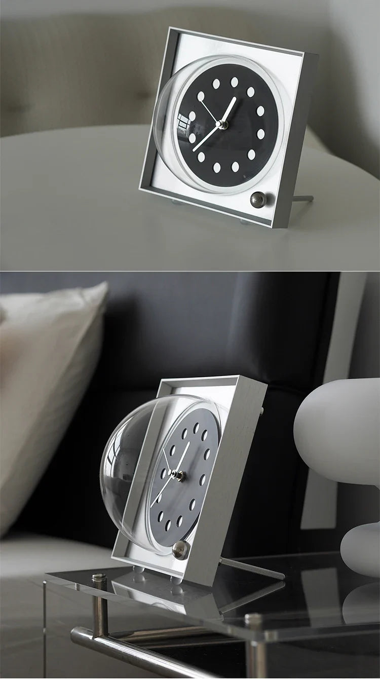 Wall Clock Desk Clock Square Bauhaus Industrial Mid-Century Nordic Retro Contemporary Living Room Office Bedroom Home Gift