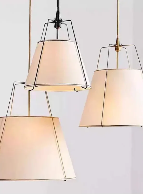 Pendant Ceiling Light Vintage Cloth Fabric Contemporary Hanging Lamp Living Room Bedroom Dining Kitchen Office Home Gift