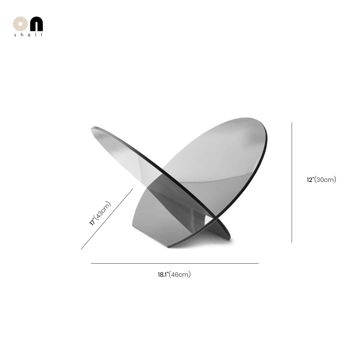 Magazine Rack Bookshelf Oval Floor Stainless Steel Contemporary Nordic Minimalist Living Room Office Bedroom Home Decor Gift