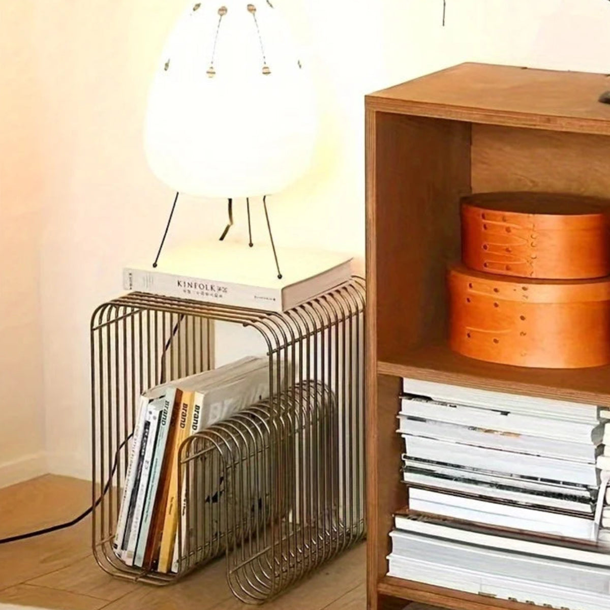 Magazine Rack Book Holder Geometric Patterned Metal Bookshelf Contemporary Nordic Minimalist Living Room Office Home Decor Gift