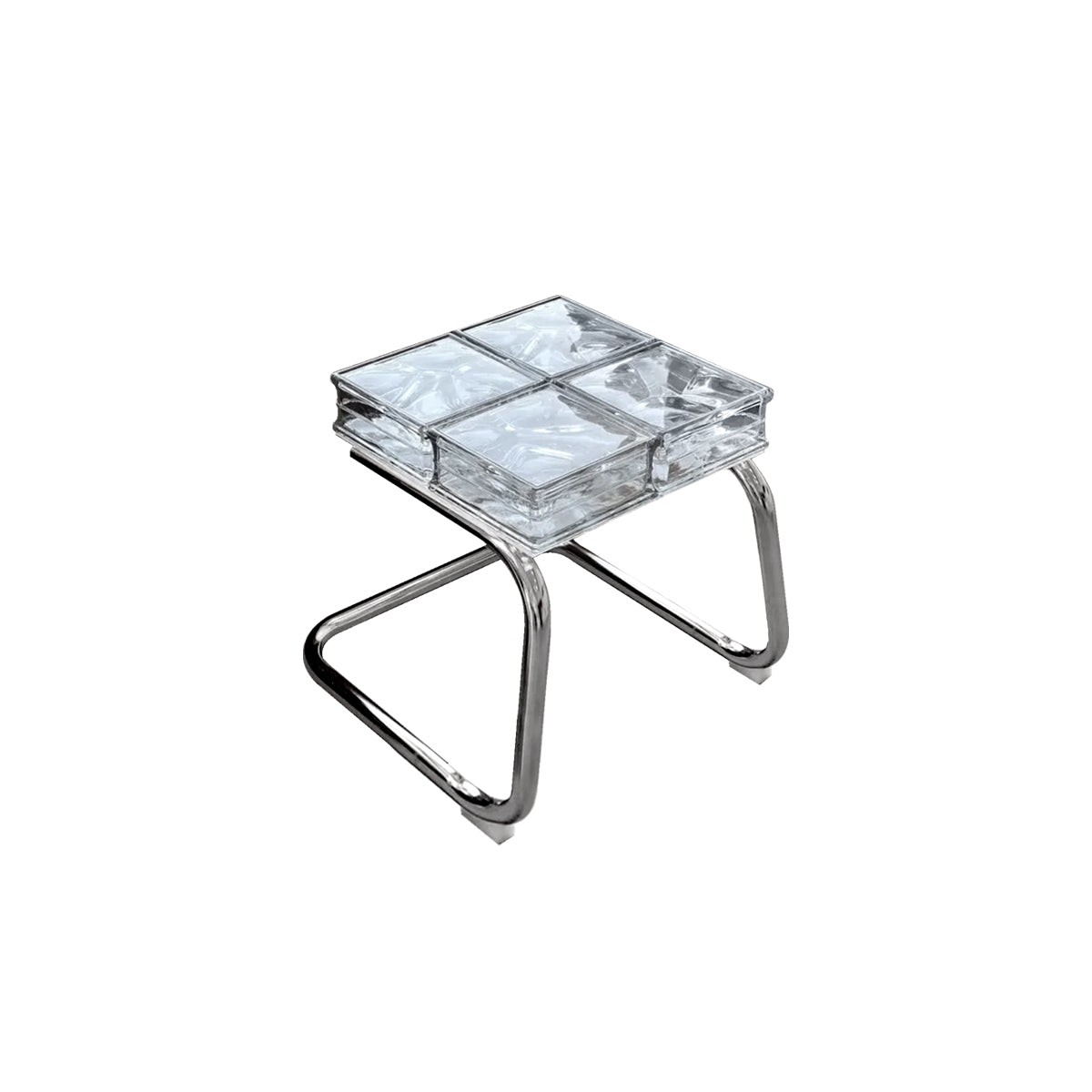 Coffee Table Glass Block Translucent Contemporary Furniture Side Table Living Room Office Home Decor Unique Statement Gift