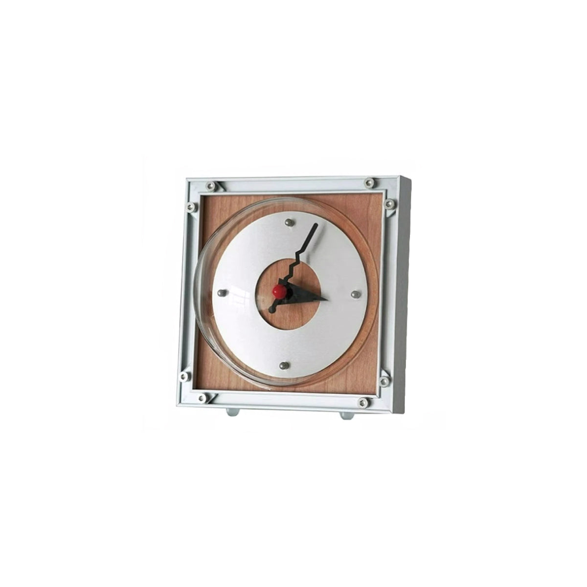 Wall Clock Desk Clock Aluminum Bauhaus Industrial Mid-Century Retro Vintage Wood Living Room Office Bedroom Home Decor Gift