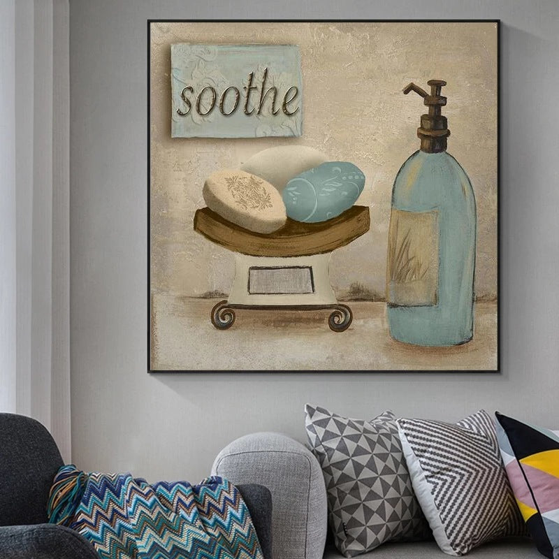 Retro Abstract Boho Canvas Print