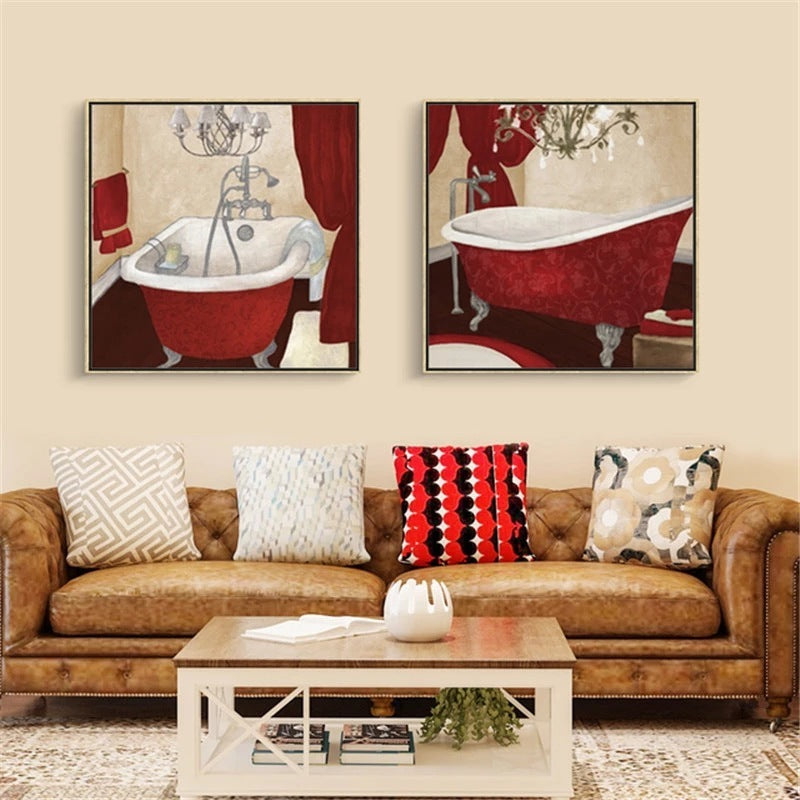 Retro Abstract Boho Canvas Print