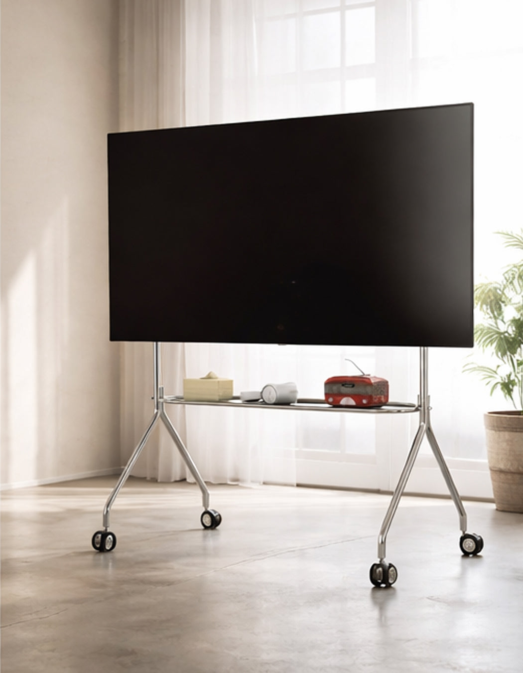 TV Stand Entertainment Center Shelving Stainless Steel Industrial Contemporary Furniture Living Room Home Decor Gift Bedroom