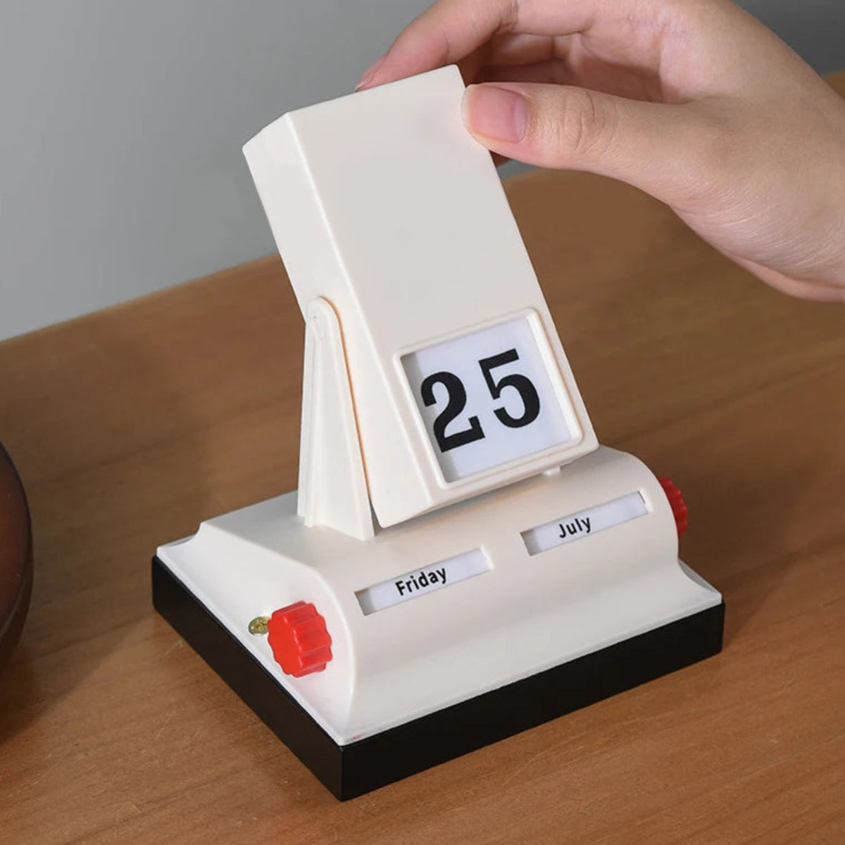 Desk Calendar Flip ABS Retro Colorful Office Desktop Shelf Home Organizer Contemporary Minimalist Housewarming Gift Unique