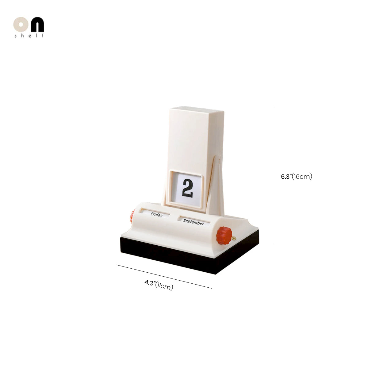 Desk Calendar Flip ABS Retro Colorful Office Desktop Shelf Home Organizer Contemporary Minimalist Housewarming Gift Unique