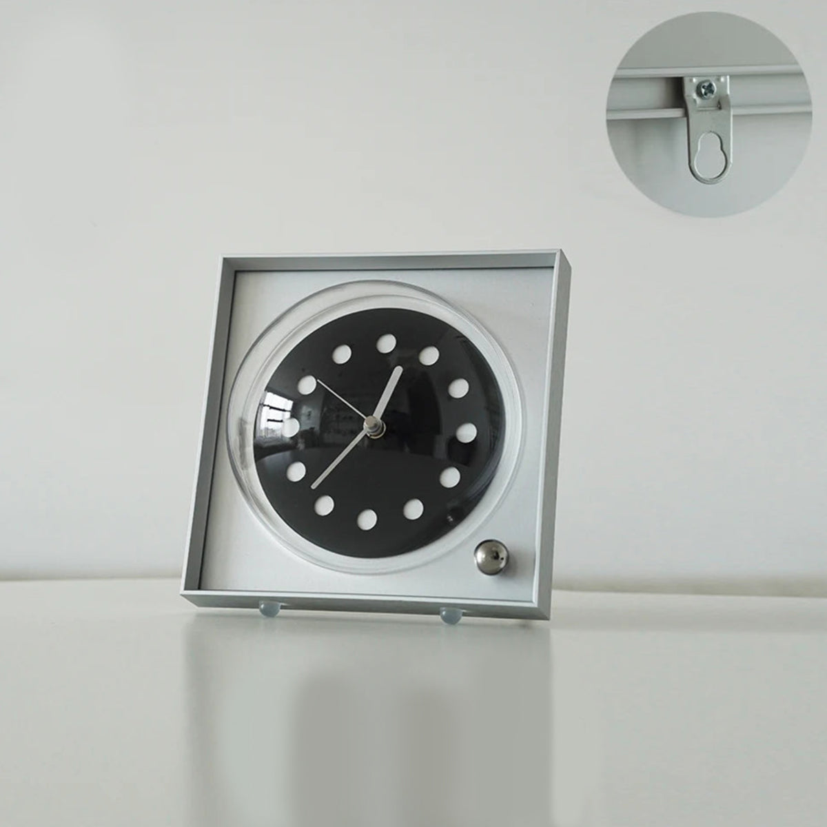 Wall Clock Desk Clock Square Bauhaus Industrial Mid-Century Nordic Retro Contemporary Living Room Office Bedroom Home Gift