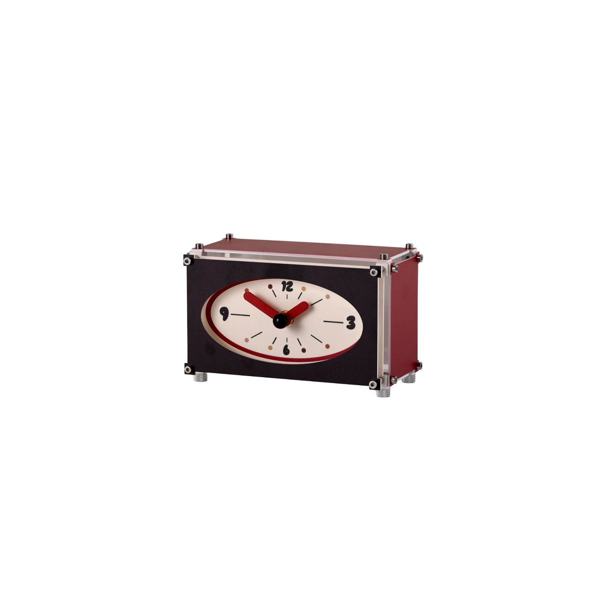 Desk Clock Acrylic Retro Colorful Contemporary Minimalist Office Desktop Shelf Bedroom Living Room Kitchen Home Decor Gift