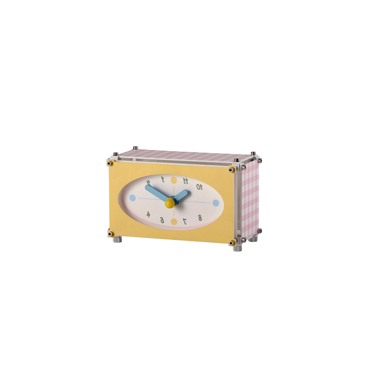 Desk Clock Acrylic Retro Colorful Contemporary Minimalist Office Desktop Shelf Bedroom Living Room Kitchen Home Decor Gift