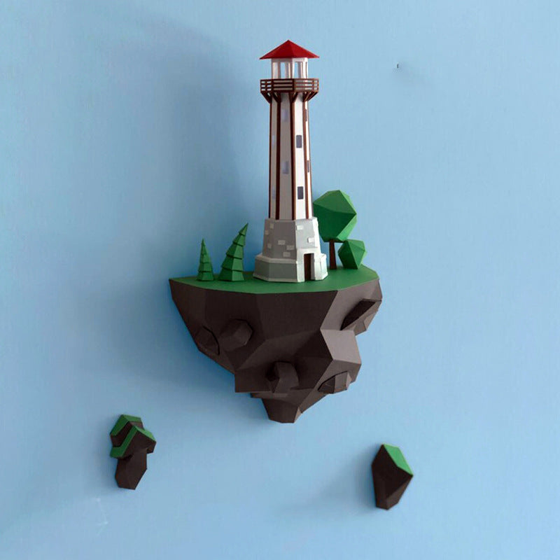 3D Paper Lighthouse DIY Model Kit