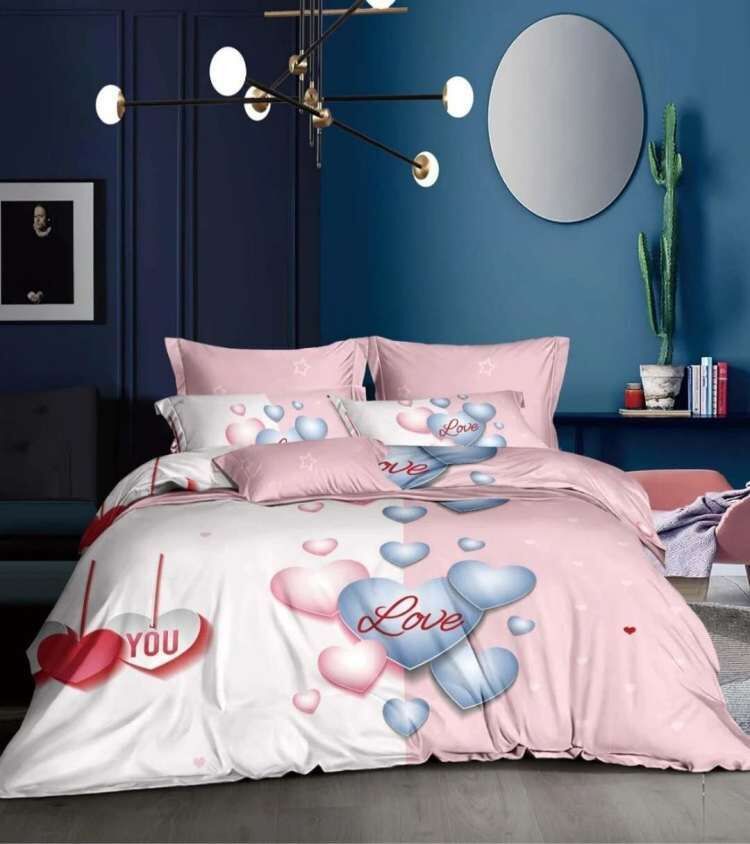 Satin Reactive Print Duvet Cover Set