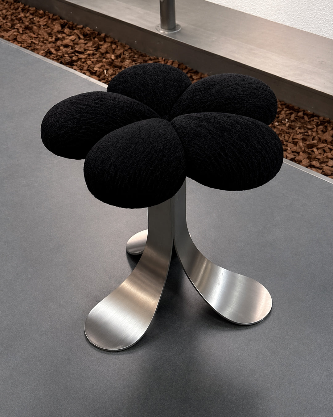 Accent Stool Chair Bouclé Flower Nordic Contemporary Furniture Bedroom Living Room Vanity Office Home Decor Housewarming Gift