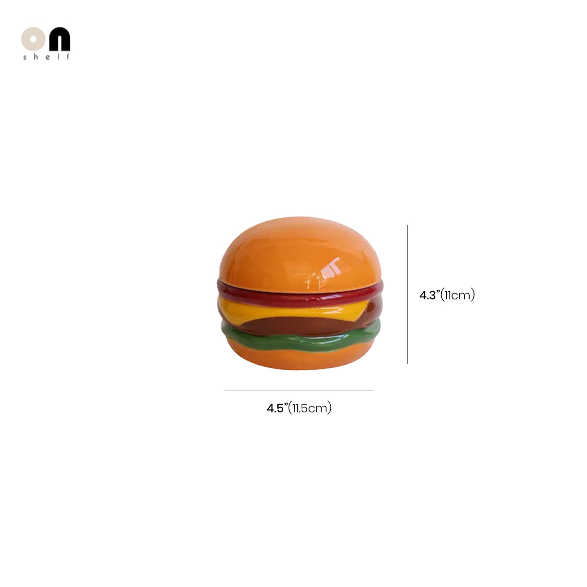 Ashtray Ceramic Burger Humor Interactive Novelty Funny Vintage Desk Shelf Office Home Contemporary Unique Gift for Smokers
