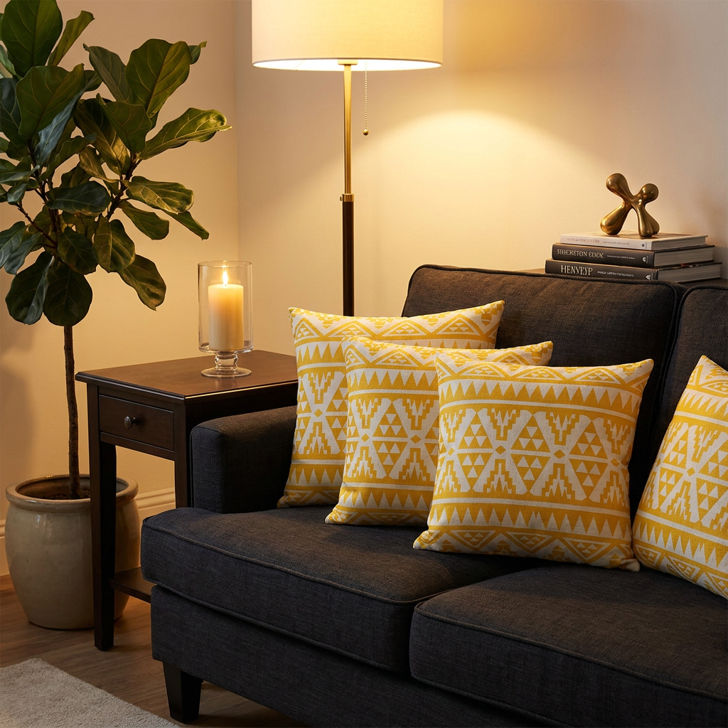 Geometric Cushion Cover lifestyle - Lume Haus