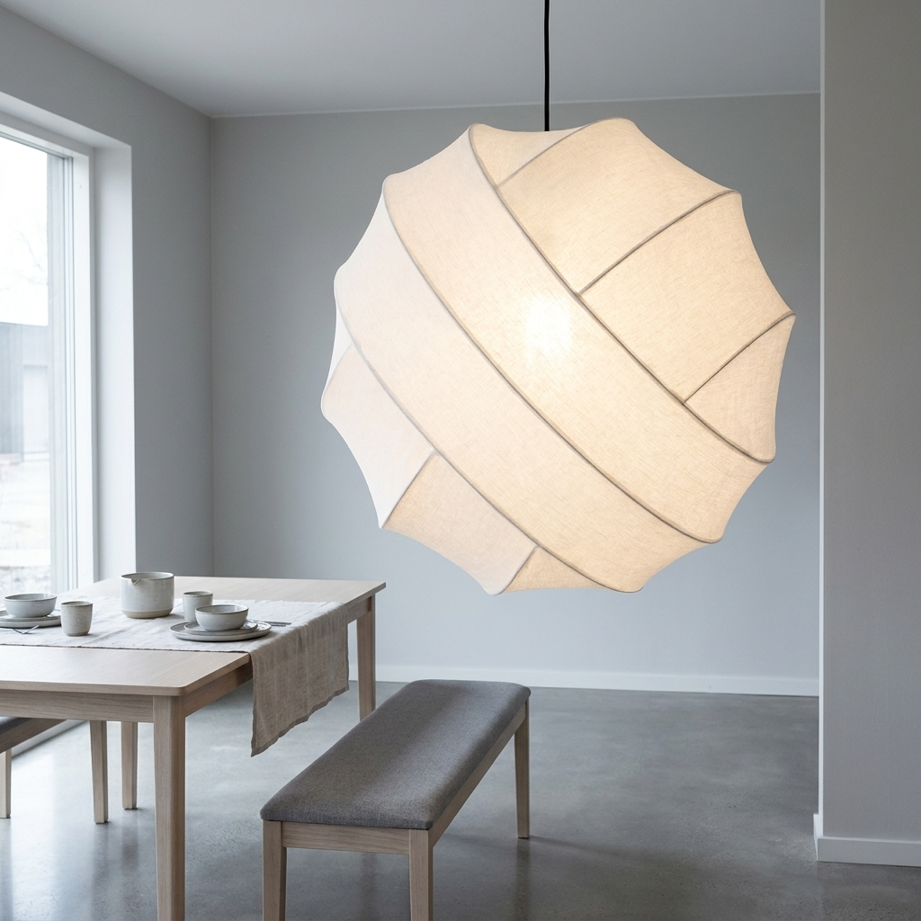 Japanese Silk Fabric Pendant Ceiling Lights