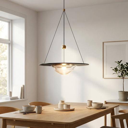 Carl Lighting Ripple Glass Pendant Light