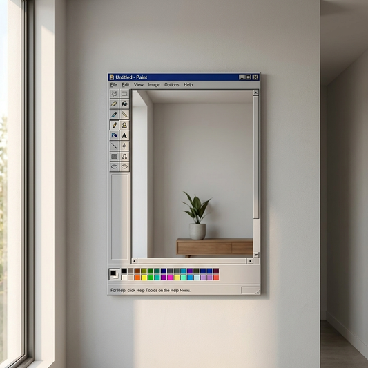 MS Paint Retro PC Wall Table Mirror