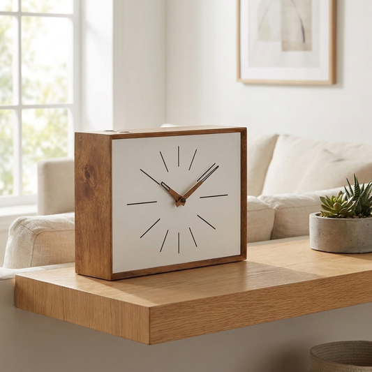 Yu Tokyo Acacia Wood Wall Table Clock