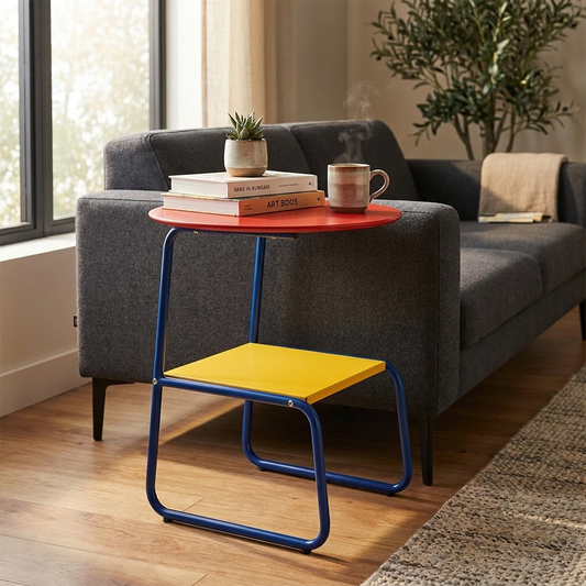 Modu Metal Shelve Midcentury Side Table