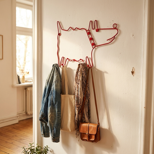 Modu Red Bull Terrier Metal Wall Hook Hanger