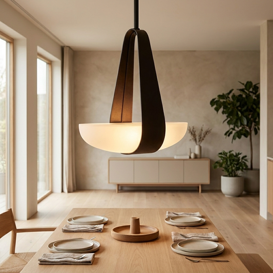 Nordichome Leather Strap Floating Chandelier
